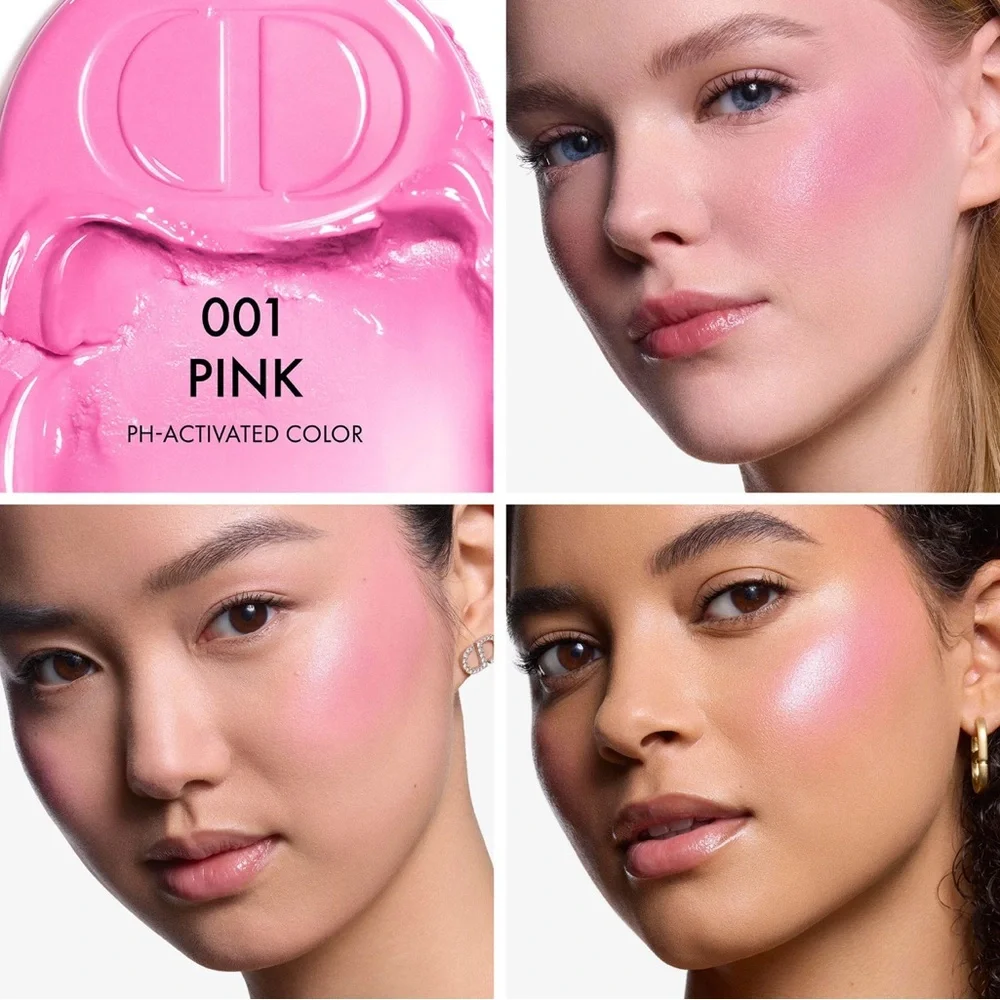 Dior Backstage Rosy Glow Blush Stick Reviving pH-Activated 001 Pink With Box